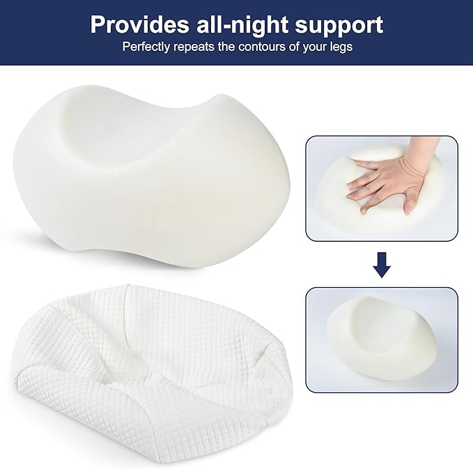 Memory Cotton Slow Rebound Beautiful Leg Pillow Clip Leg Pillow（White）