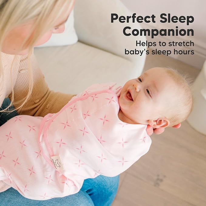 Baby Swaddle Sleep Sacks with Zipper - 3-Pack Newborn Swaddle Sack, Baby Swaddles Sleep Sack 0-3 Months, Wearable Blanket Baby, Baby Swaddle Blanket Wrap, Swaddle Sack, Easy Change Swaddle (Blossom)