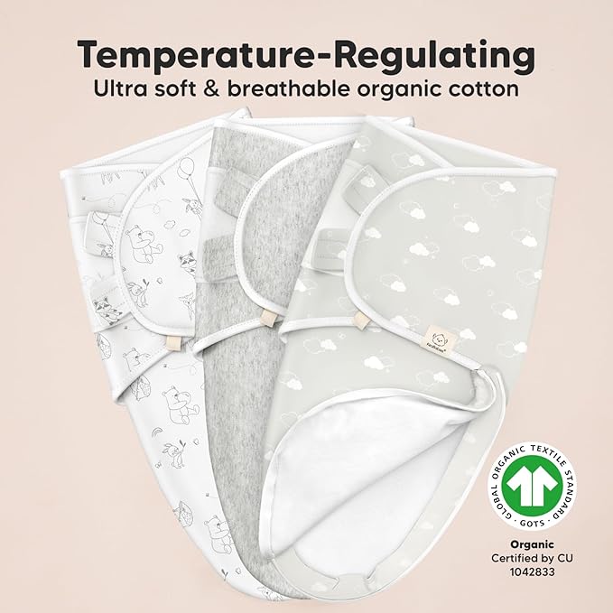 Baby Swaddle Sleep Sacks with Zipper - 3-Pack Newborn Swaddle Sack, Baby Swaddles Sleep Sack 3-6 Months, Wearable Blanket Baby, Baby Swaddle Blanket Wrap, Swaddle Sack,Easy Change Swaddle(Aspire, L)