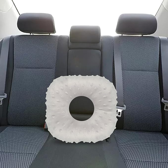 Piercing Pillow, Ear Hole Piercing Pillows, O-Shaped Side Sleeping Pillow, Ear Protector Pillow for Ear Pain, Piercing, CNH, Pain Relief Sleeping, Pressure Sore, Minky Dot(Gray), Small