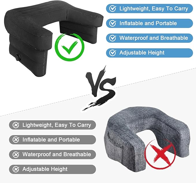 cjc Reading Pillow for Gaming, Memory Foam Gaming Pillow for Lap with Coaster, Hight Adjustable Lap Desk Pillow for Reading, Working, Crocheting or Sitting in Bed Floor Sofa (Black)