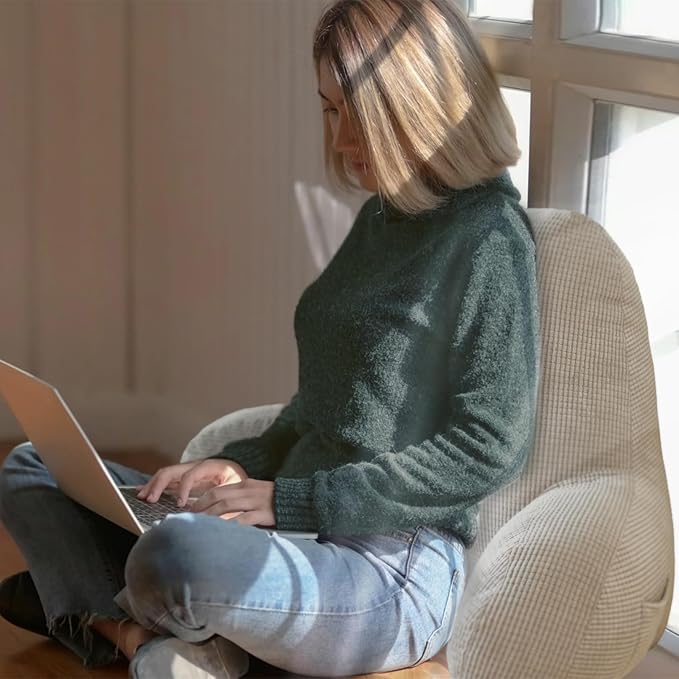 Back Pillow for Bed Sitting Up,Reading Pillow for Sitting in Bed Adult with Arm Pillow,Back Rest Pillow for Sitting in Bed with Pockets,While Gaming,Working,Watching,Standard-Gray