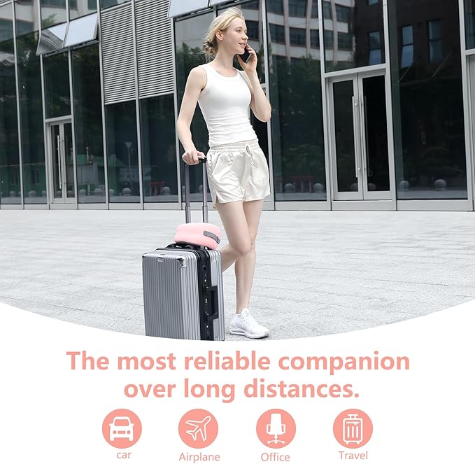 Neck Pillow, Travel Pillows for Airplanes, 100% Memory Foam Airplane Pillow, Portable Adjustable Neck Pillow for Flight, Comfortable & Breathable Cover, Machine Washable, Travel Essentials Kit