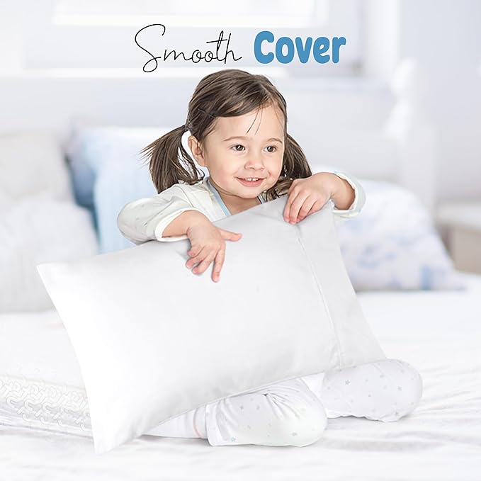 Utopia Bedding Toddler Pillow Cases - 2 Pack - Envelope Closure - Soft Brushed Microfiber Fabric - Shrinkage and Fade Resistant Pillow Covers 14 X 20 Inches (Toddler, White)