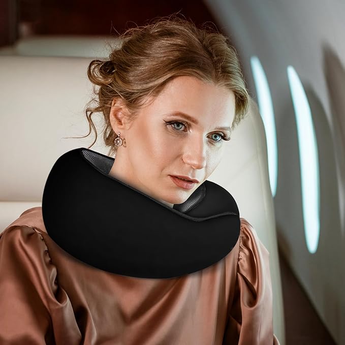 Travel Pillow Neck Pillow 2024, Memory Foam Neck Pillow Airplane, 360° Travel Neck Pillow Soft Neck Pillow for Traveling, Portable Travel Pillows for Airplanes Offices and Cars