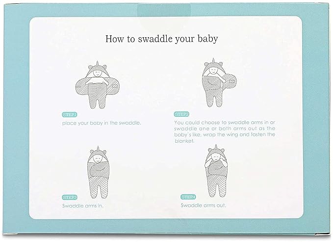 BlueMello Baby Swaddle Blanket | Ultra-Soft Plush Unicorn Essential for Infants 0-6 Months | Swaddling Wrap White | Ideal Newborn Registry and Toddler Boy Accessories | Perfect Baby Girl Shower Gift