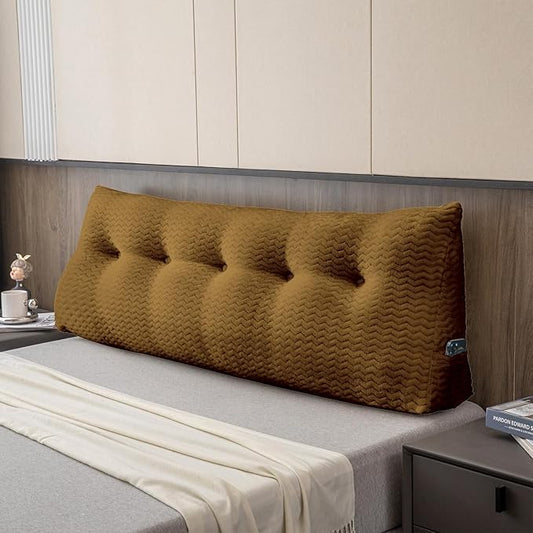 Large Bolster Triangular Headboard Wedge Backrest Positioning Support Bed Rest Reading Pillows Headboard Wedge Pillows for Day Bed Bunk Bed with Removable Cover