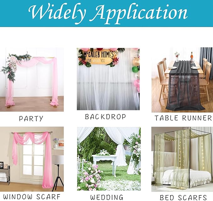 Akiky Canopy Bed Curtains Queen Sheer Sage Green Bed Canopy Scarf Bed Canopy,Kids Bed Scarf-Curtains for Room Décor or Wedding Party Décor(2 Bed Canopy)