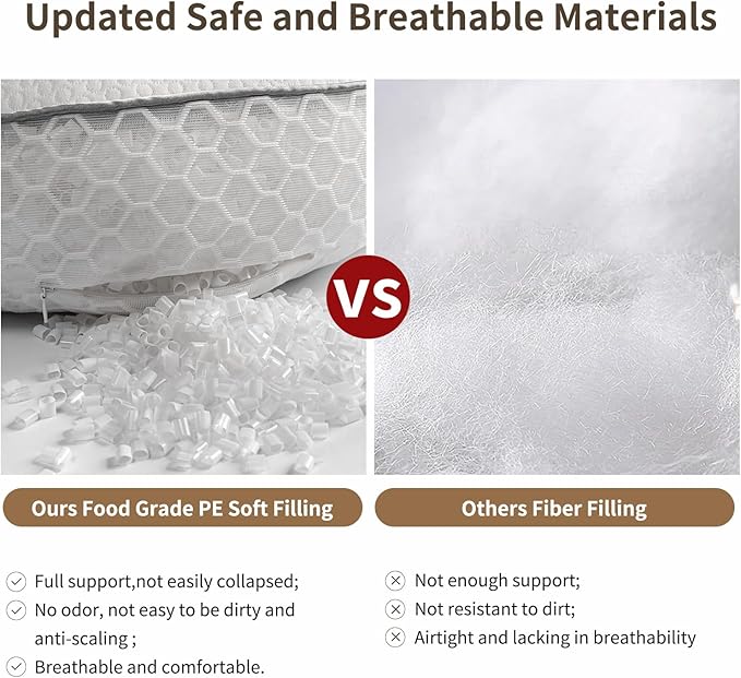 Pregnancy Pillows, PE Filling Body Pillow for Sleeping with Breathable Mesh Cover, Detachable and Adjustable Double-Sided Support for Back, HIPS, Legs and Belly Maternity Pillow (Blue)