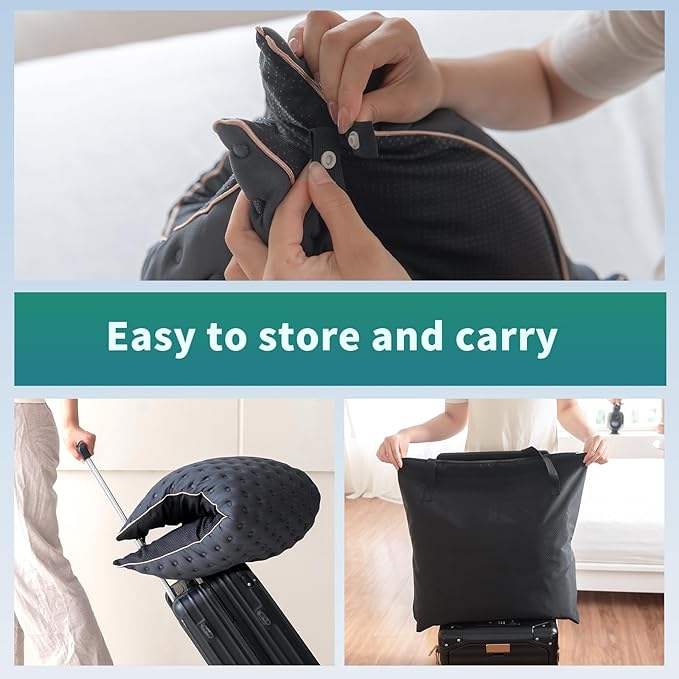 Pillow for Side and Back Sleepers Side Sleeper Pillow for Neck and Shoulder Pain Side Sleeper Bed Pillows Queen Size with Adjustable Shredded Memory Foam Filling