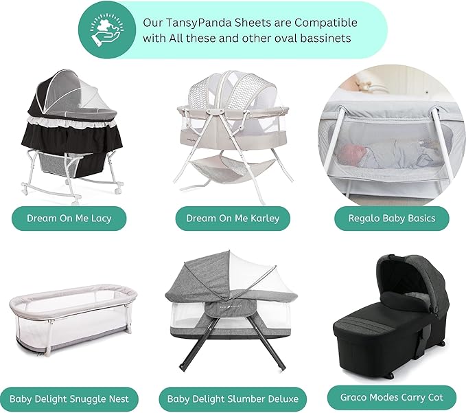 Bassinet Sheets for Dream On Me Karley, Plus, Lacy, Small Regalo Basics, Baby Delight Slumber, Snuggle Nest, Graco Carry Cot, 3 Pack, 16 x 32, Ultra Soft, Unisex Boys Girls, Gray (Space Rockets)