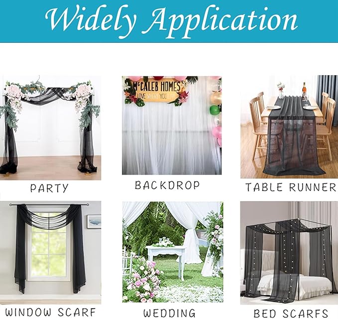 Akiky Canopy Bed Curtains Queen Sheer Grey Bed Canopy Scarf Bed Canopy,Kids Bed Scarf-Curtains for Room Décor or Wedding Party Décor(2 Bed Canopy)