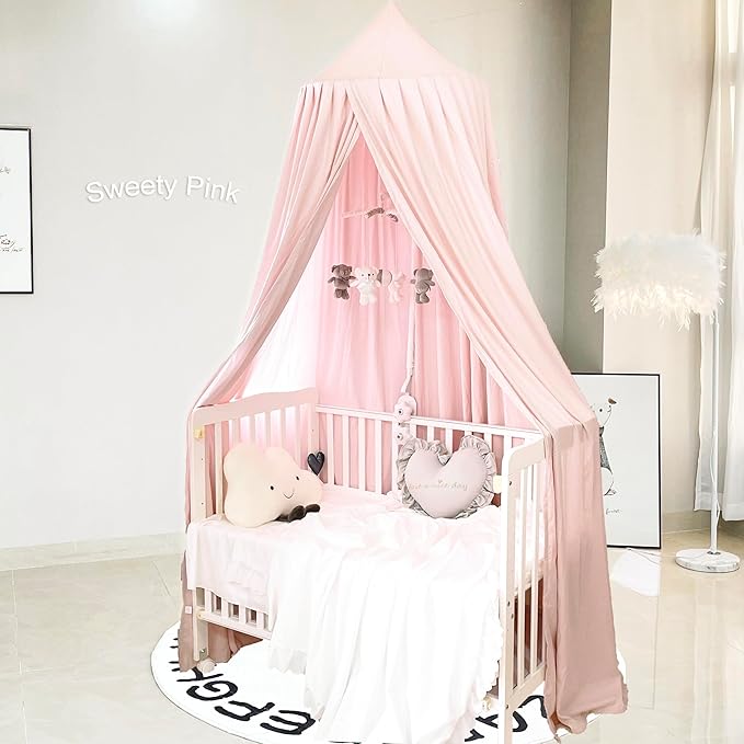Upgrade Version of Canopy for Kids Bed, Extra Large Canopy for Girls Room Decoration Princess Castle Play Tent Hanging House, Dreamy Canopy for Children Room Reading Nook Canopies