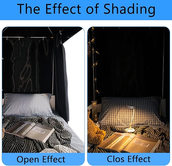 Black Canopy Bed Curtains - 4 Corner Post Bed Curtains Canopy King Bed Canopy Curtains for Adults Girls Bedroom Decoration(Black, King)