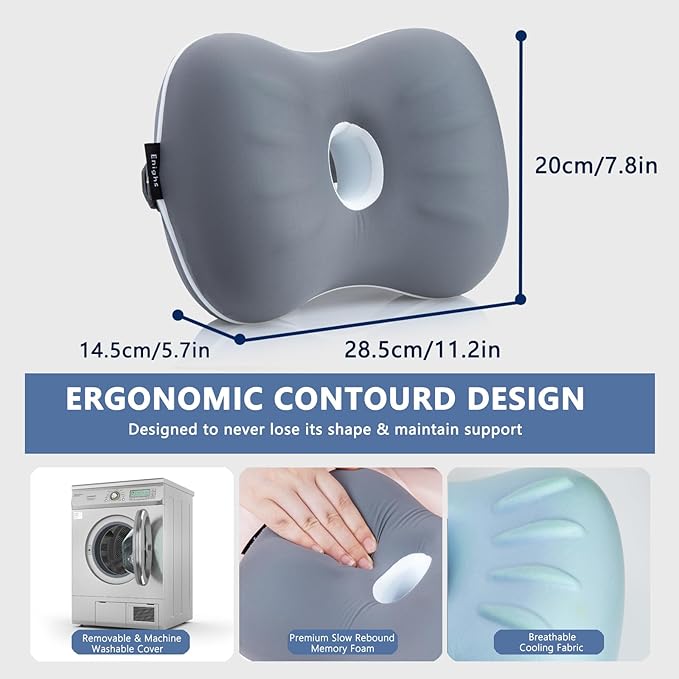 Knee Leg Pillow Shaping Pillow for Side Sleepers with Cooling Cover of Slow Rebound Memory Foam to Release Leg Pressure