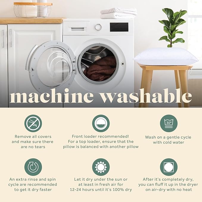 ComfyDown Premium Feather and Down ComfyPlush Supportive Bed Pillow for Sleeping, Luxury Diemend Quilted Cotton Cover, Made in USA, Twin Size, Medium Firm (Twin = 20X28)