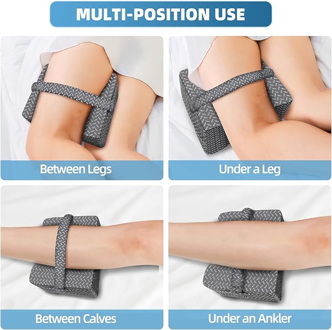 Knee Pillow，knee pillow for side sleepers，Leg Pillow，side sleeper leg pillow, Memory Foam Knee Pillow, Suitable for leg, back, knee pain, improve sleep quality