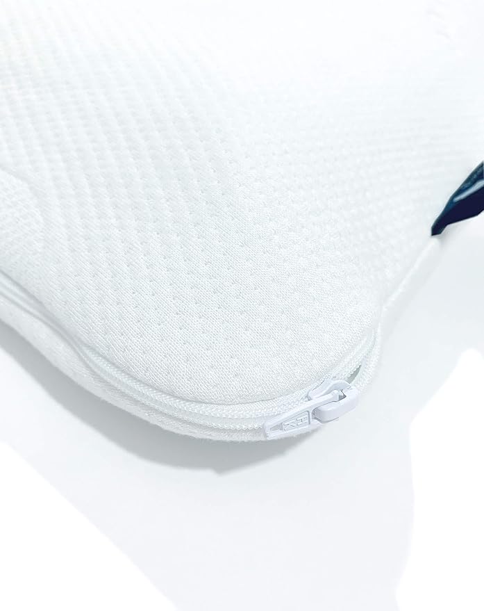 Bluewave Bedding Slim Gel Memory Foam Pillow for Stomach, Back and Side Sleepers - Therapeutic Design for Spinal Alignment, Better Breathing and Enhanced Sleeping (4-Inches Height, Standard)