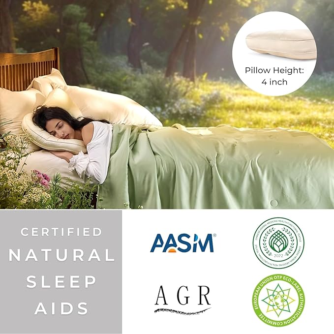 PROMEED Vitality Pillow, Deep Sleep Pillow for Side & Back Sleepers, Queen Size Bed Pillows for Sleeping, Anti-aging Herbal Filling Pillows