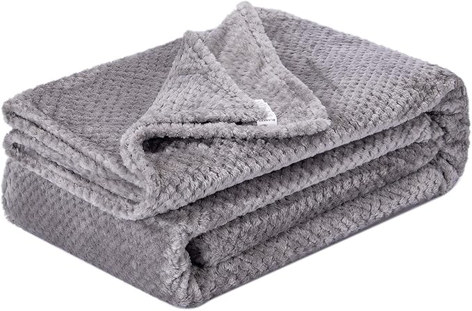 Fuzzy Throw Blanket, Plush Fleece Blankets for adults, Toddler, boys and Girls, Warm Soft Blankets and Throws for Bed, Couch, Sofa, Travel and Outdoor, Camping (Twin(60"x80"), XL1-Flint Gray)