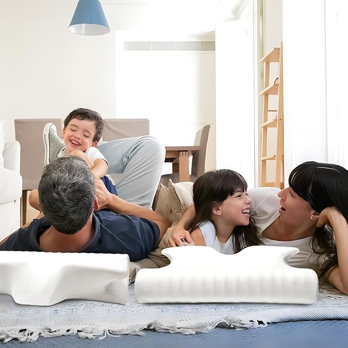 Cervical Pillow for Neck Pain Relief, Cooling Contour Memory Foam Pillows Support Odorless Ergonomic Neck Pillow Adjustable Orthopedic Bed Pillow for Side Back Stomach Sleeper with Pillowcase