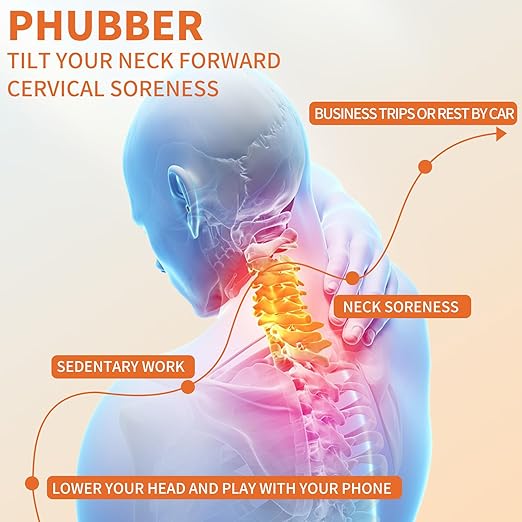 Neck Brace Soft Adjustable Neck Support Brace for Sleeping, Neck Pain and Support, Keep Vertebrae Stable and Aligned, Relief Spine Pressure, for Women & Men, Light blue (Light blue, L)