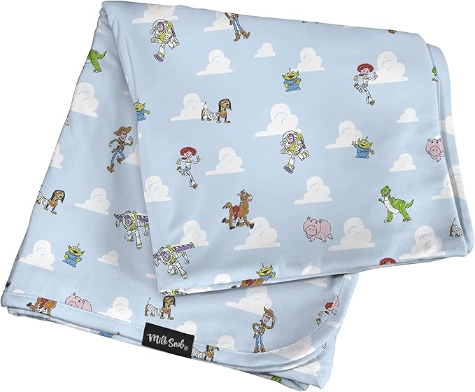 Milk Snob Disney Pixar Toy Story Baby Boy and Girl Swaddle Blanket, Soft Receiving, Security Bed and Play Blanket, Toddler and Infant Baby Bedding Registry and Shower Gifts, Newborn Essentials, 35x35