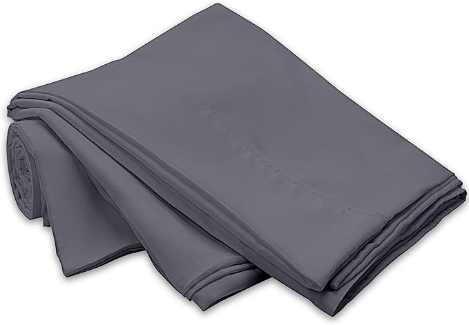 Utopia Bedding Body Pillow Cases - 2 Pack - Envelope Closure - Soft Brushed Microfiber Fabric - Shrinkage and Fade Resistant Pillow Covers 21 X 54 Inches (Body, Grey)