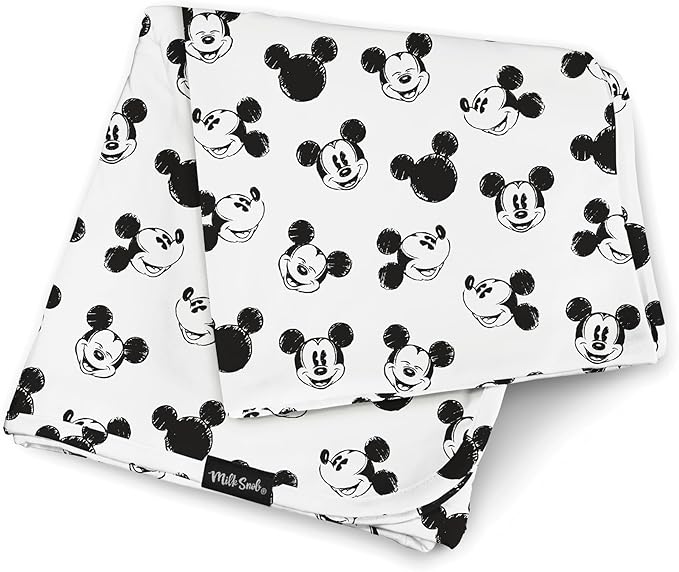 Milk Snob Disney Baby Blanket - Soft, Secure, and Stylish Swaddle Blanket for Newborns to Toddlers - A Versatile Receiving Blanket for Boys & Girls - 34" x 34" (Mickey Mouse Sketch)