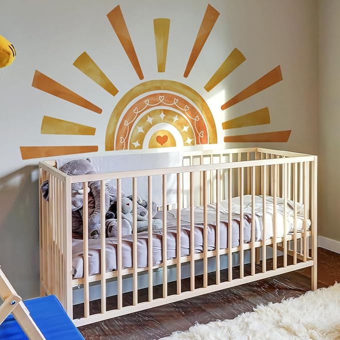 Sun Wall Sticker for Baby Nursery, Girls, Boys, Toddlers, Preschoolers, Teenagers