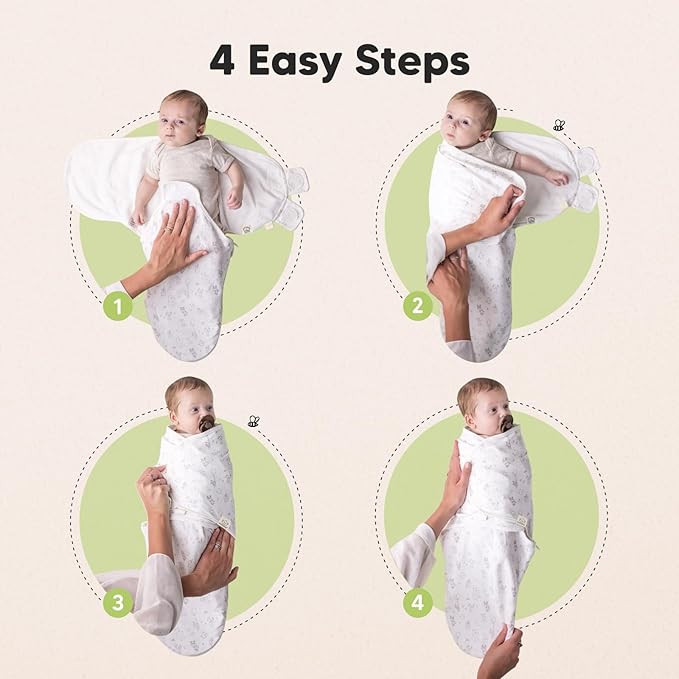 Baby Swaddle Sleep Sacks with Zipper - 3-Pack Newborn Swaddle Sack, Baby Swaddles Sleep Sack 0-3 Months, Wearable Blanket Baby, Baby Swaddle Blanket Wrap, Swaddle Sack, Easy Change Swaddle (Aspire)