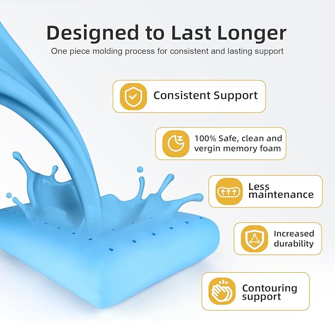 inight Memory Foam Pillow King Size, King Pillows for Back Sleepers and Side Sleepers Pillow, King Size Pillows for Sleeping, Oeko-TEX & CertiPUR-US - King Size (Pack of 1)