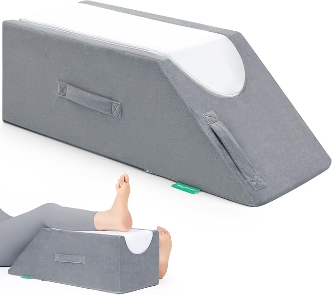 Adjustable Leg Elevation Pillows for Swelling After Surgery - Elevated Pillows for Legs - Leg Support Pillow - Portable Knee Wedge Pillow to Elevate Knee/Leg/Feet