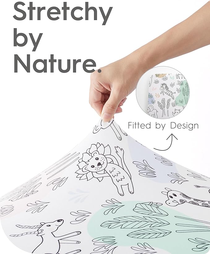 Premium Soft boy Crib Sheets, Ultra Breathable Crib Fitted Sheet, Super Stretchy Baby Bed Sheets 28''x52''x9'' Extra Deep Pocket