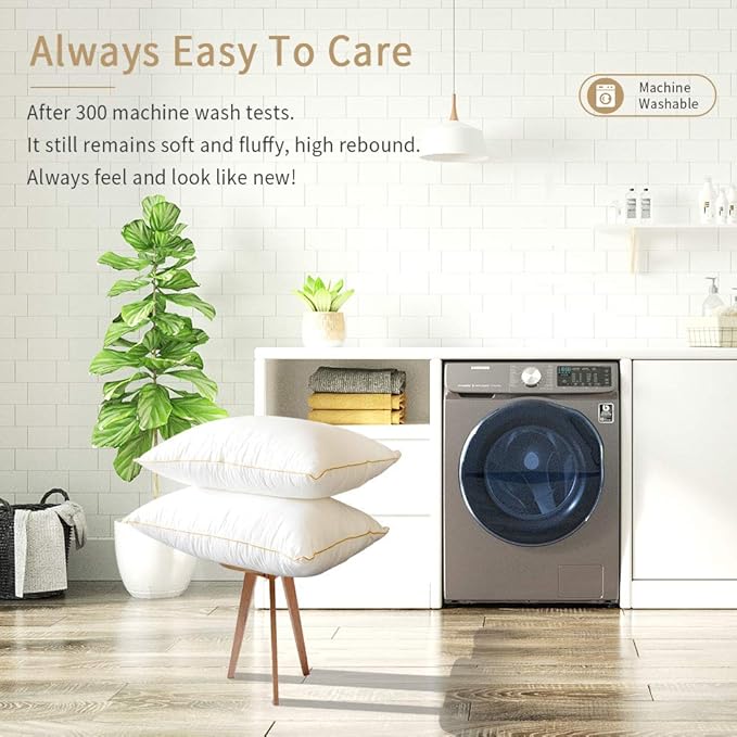 King Size Pillows Set of 2 - Down Alternative Bedding, Cooling Hotel Quality Big Pillow for Back, Stomach or Side Sleepers 20 x 36