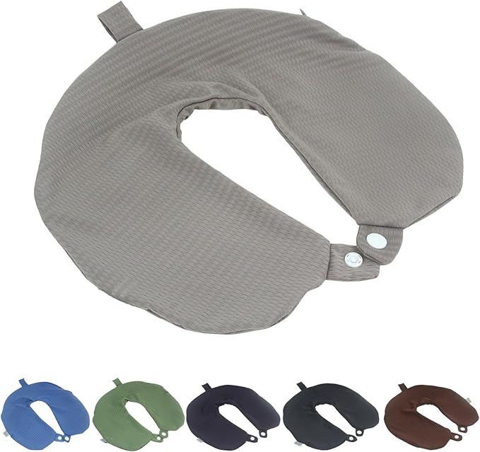 Neck Pillow Cover, Travel Neck Pillow Cover, Travel Neck Pillow Case Cover, Travel U Neck Pillow Cover, Soft and Smooth, Neck Pillow Replacement Cover (Only Pillow Covers, no Filler)