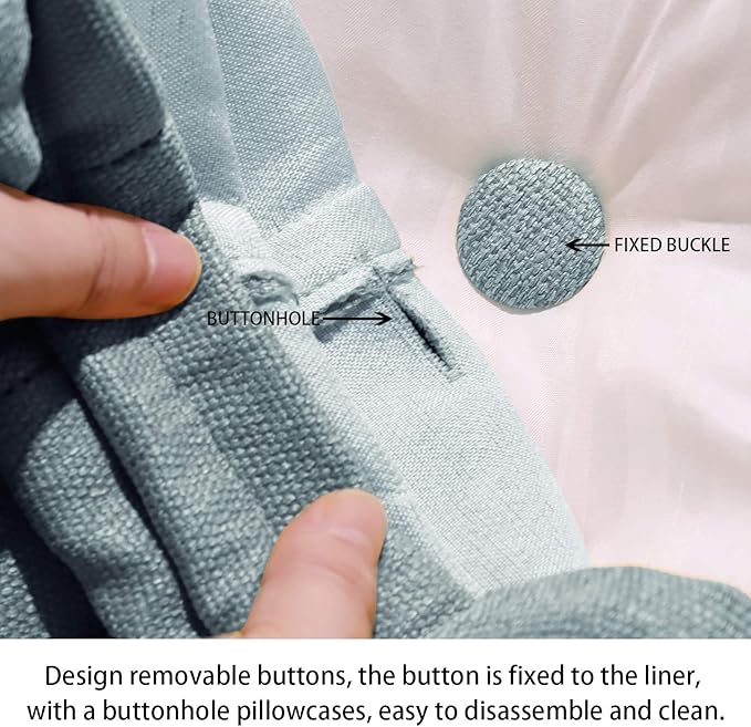 Daneey Multifunctional Headboard Pillow Heighten Headboard Wedge Pillow Bolster Pillow for Bed Reading Pillow Adult Back Pillow for Sitting in Bed Wedge Pillow Headboard with Removable Gray Cover