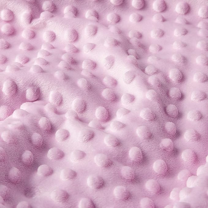 DaysU Silky Micro Soft Plush Baby Blankets for Girls with Print Floral Pattern and Soothing Raised Dots, Double Layer Bed Throws for Toddler Cot, Flower, Pink, 50x60 Inches