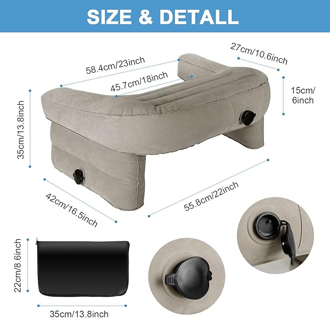 Reading Pillow for Gaming, Memory Foam Gaming Pillow for Lap with Coaster, Hight Adjustable Lap Desk Pillow for Reading, Working, Crocheting or Sitting in Bed Floor Sofa (Grey)