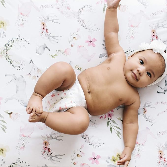 Crib Sheets - Crib Sheets Girl -Crib Sheets Boy - Jersey Sheets - Nursery Bedding - Toddler Bedding Sets for Girls - Toddler Bedding Sets for Boys - Baby Crib Sheets - OILO Studio Crib Sheet Fawn