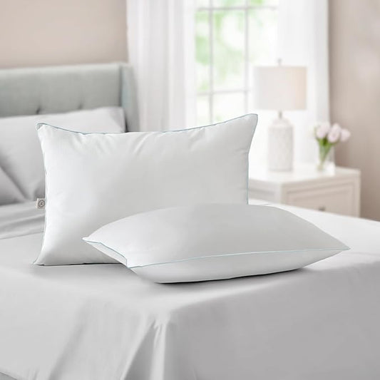 MARTHA STEWART SmartChill All Season 2 Piece Bed Pillow Set, 220 TC, Down-Alternative, Standard/Queen