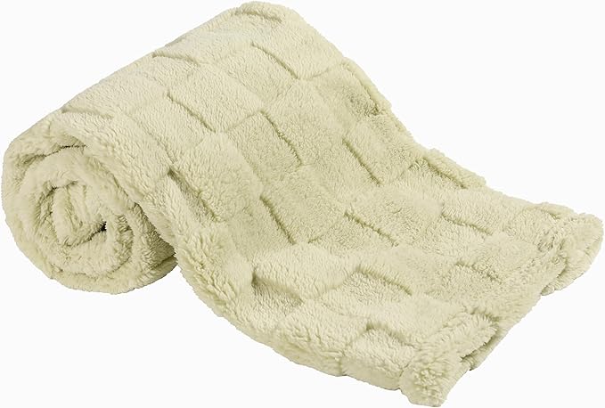Sherpa Baby Blanket for Girls Toddlers Fleece Fluffy Fuzzy Blanket for Baby,Soft Warm Cozy Fleece Blanket,Receiving Blanket for Infant Newborn (green, 30 * 40, Checkered)
