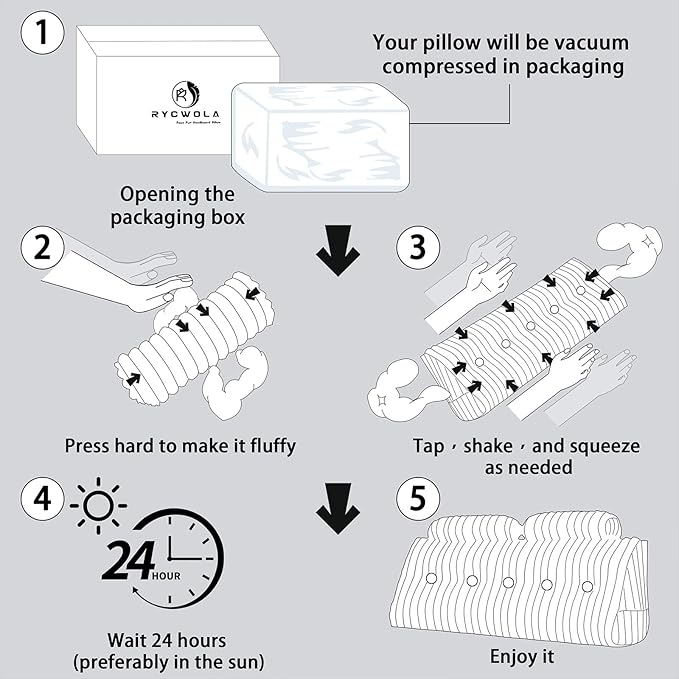 Faux Fur Headboard Pillow with 2 Pack Neck Roll Pillow Large Headboard Pillow Soft and Supportive with Removable Cover (Brown, Twin)