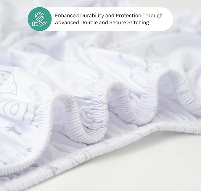 TansyPanda Bassinet Sheets for Halo Bassinest Swivel, Flex, Glide, Premiere and Luxe Series Sleeper, Pack of 3, 33 X 17 Inch, Ultra Soft and Snug Fit, Unisex Boys Girls, Gray White (Space Rockets)