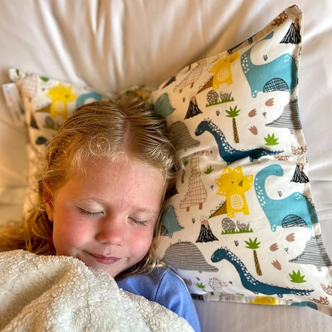 ALVABABY Toddler Pillow Cover Fits 13 x 18,12x 16 Kids Pillow 2 Pack Cotton Sleep Travel Pillowcases with Envelope Baby Children Pillowcase for Boys Girls Sleep and Dream