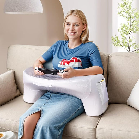 Reading Pillow for Gaming, Memory Foam Gaming Pillow Arm Rest Pillow for Adult Large Arm Rest Pillow for Reading, Working, Gaming, Sitting in Bed Floor Sofa