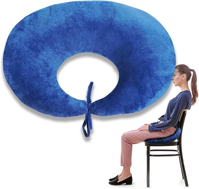 S-SNAIL-OO BBL Pillow After Surgery for Butt Sleeping, 26×22" Brazilian Butt Lift Recovery Post Surgery Sitting Driving Donut Pillow, Adjustable Soft Donut Pillow for Foam Seat Support Hip Cushion