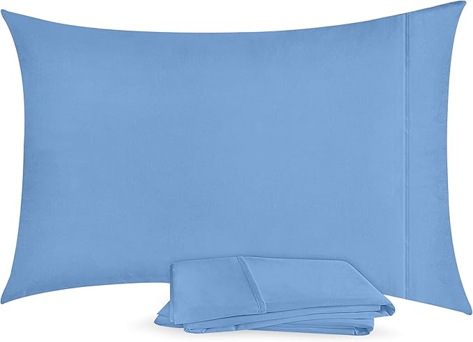 Utopia Bedding Queen Pillow Cases - 2 Pack - Envelope Closure - Soft Brushed Microfiber Fabric - Shrinkage and Fade Resistant Pillow Covers 20 X 30 Inches (Queen, Dutch Blue)