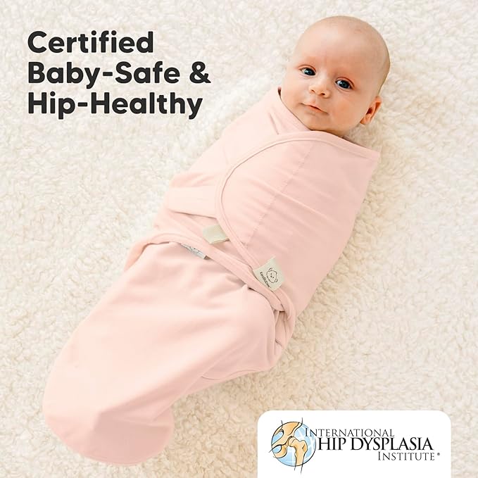 Baby Swaddle Sleep Sacks with Zipper - 3-Pack Newborn Swaddle Sack, Baby Swaddles Sleep Sack 0-3 Months, Wearable Blanket Baby, Baby Swaddle Blanket Wrap, Swaddle Sack, Easy Change Swaddle (Angelic)