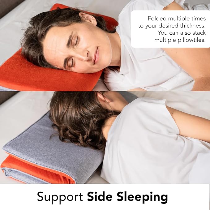 Ultra Thin Pillow 1 inch Thickness - Foldable, Rollable, Stackable - Made from Natural Latex - Low Profile, Super Flat (Firm, Pink Petal)